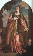  Paolo  Veronese St Lucy and a Donor oil painting on canvas